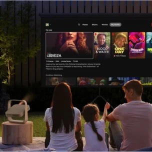 Portable projector setup mobile